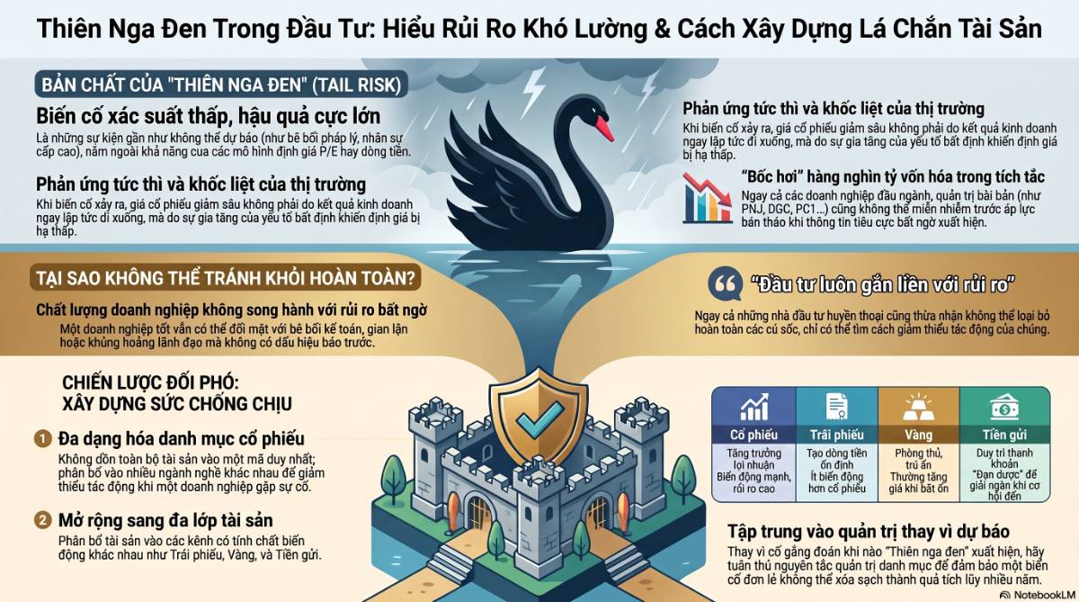 Biến cố cổ phiếu: Rủi ro lớn nhất thường nằm ngoài mô hình định giá