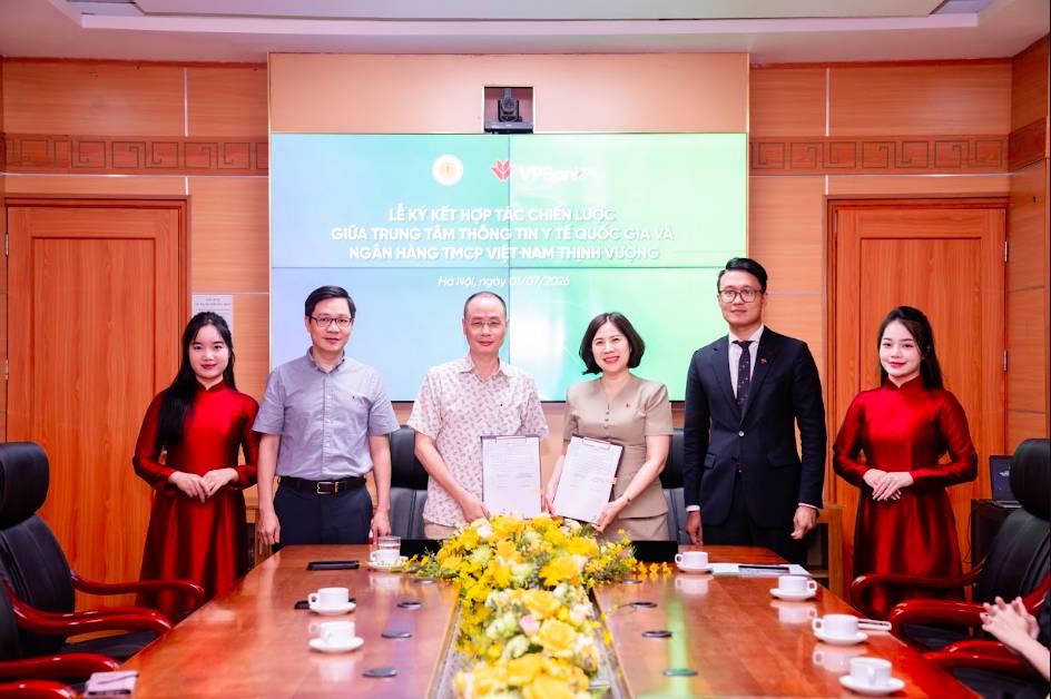 VPBank ký kết hợp tác với Trung tâm Thông tin Y tế Quốc gia, mở rộng giải pháp số cho ngành Y tế