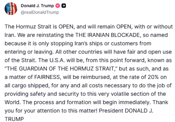 Địa chính trị Trung Đông tái bùng nổ: Trump tuyên bố "tiếp quản" Hormuz, thu phí 20% hàng hóa, dầu bật tăng 10%!