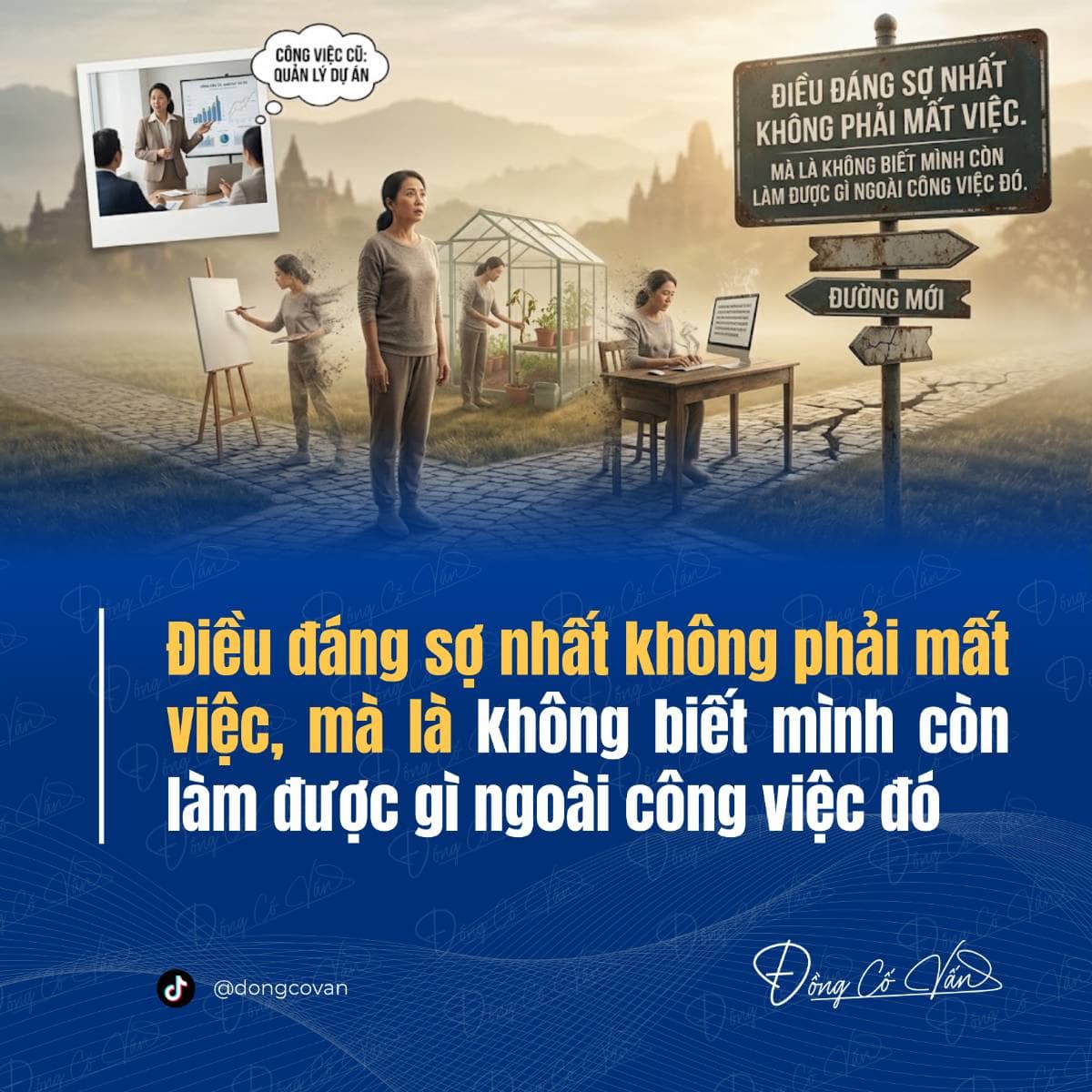 Điều đáng sợ nhất không phải mất việc, mà là không biết mình còn làm được gì ngoài công việc đó
