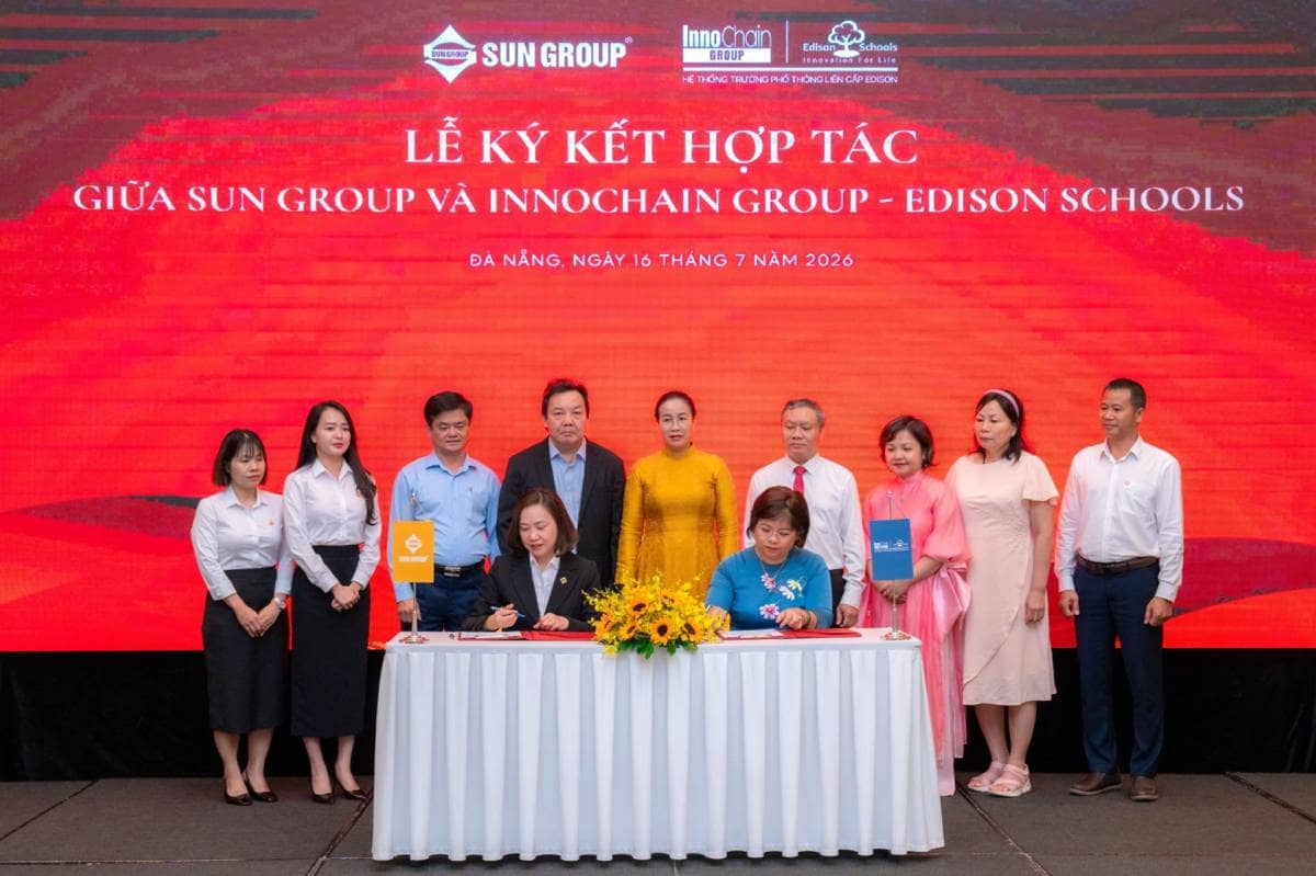 Sun Group “bắt tay” Innochain Group: Khởi tạo mô hình giáo dục chất lượng cao tại KĐT Sun Riverpolis, Đà Nẵng