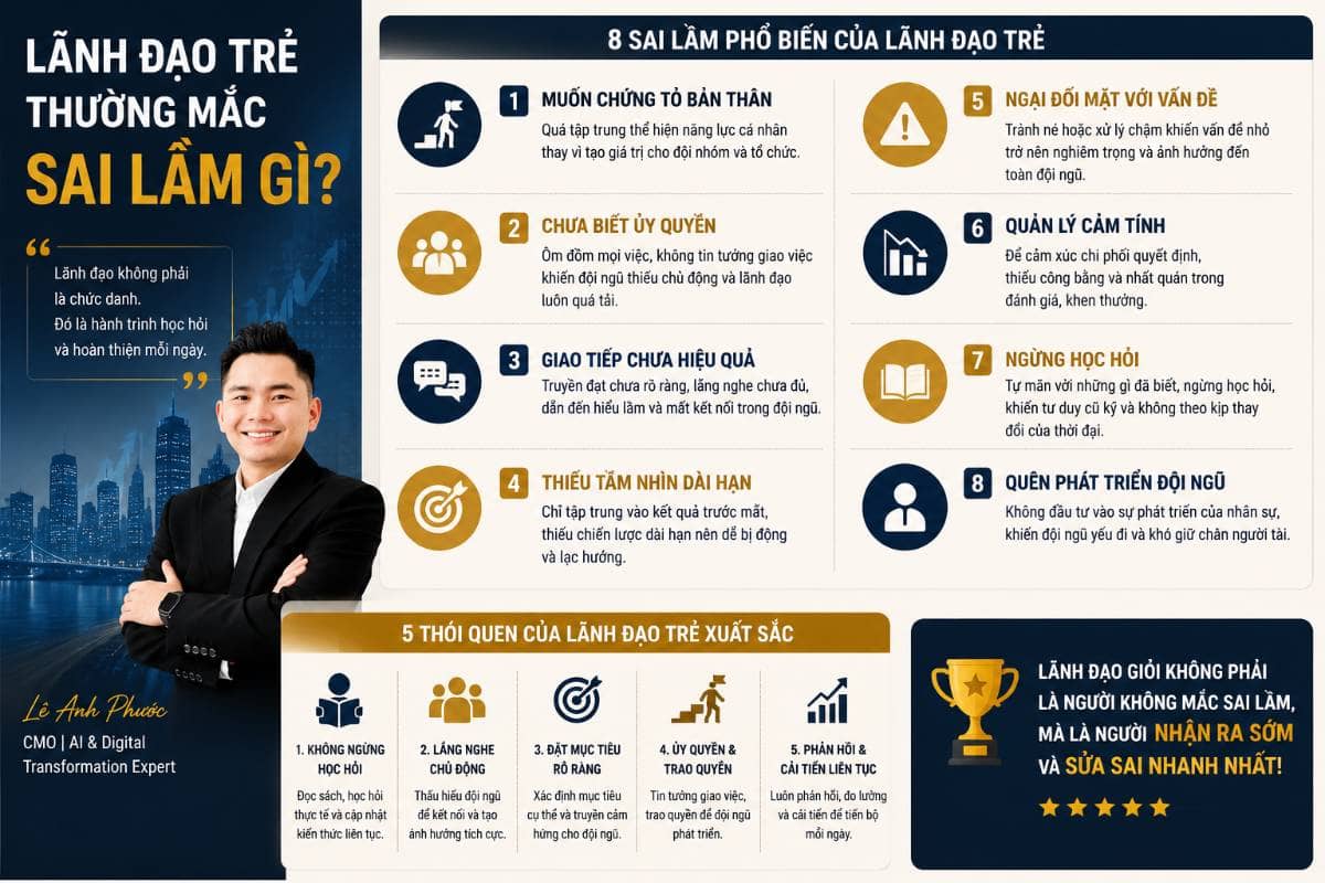 Lãnh đạo trẻ thường mắc sai lầm gì?