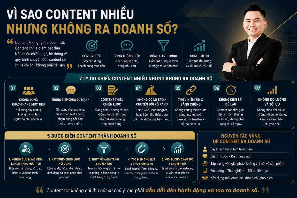 Vì sao content nhiều nhưng không ra doanh số?