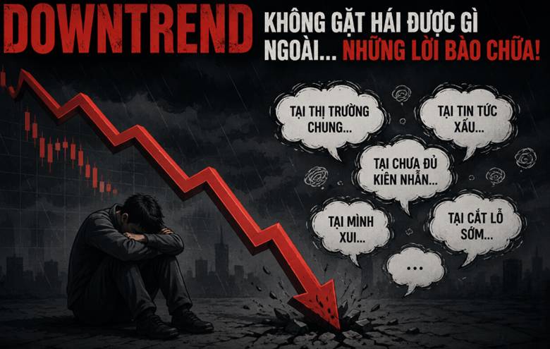 Downtrend không gặt hái được gì ngoài… những lời bào chữa!