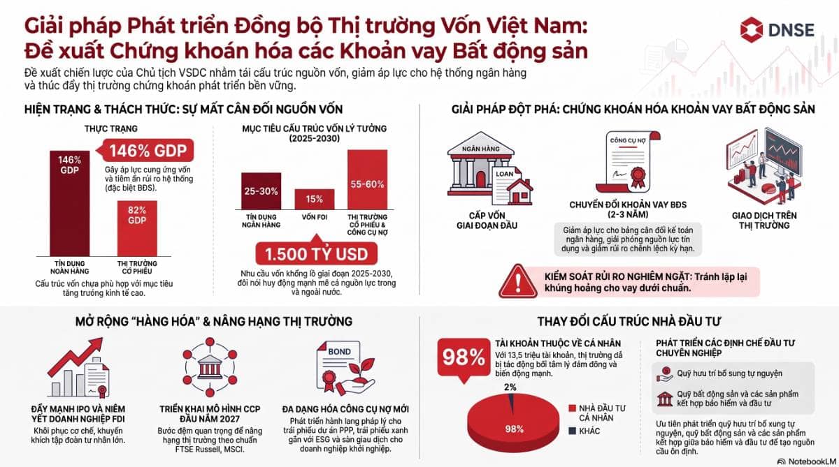 Chứng khoán hóa khoản vay bất động sản: Mở kênh vốn mới nhưng phải kiểm soát rủi ro nền tài sản. Đề  ...