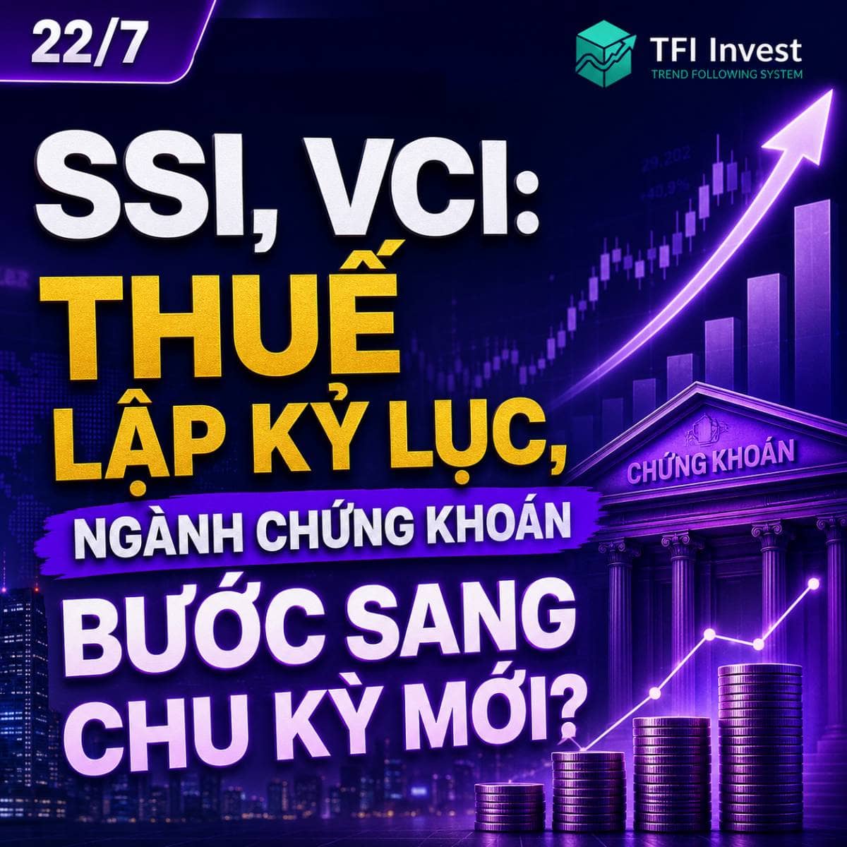 SSI, VCI: Thuế lập kỷ lục, ngành chứng khoán bước sang chu kỳ mới?