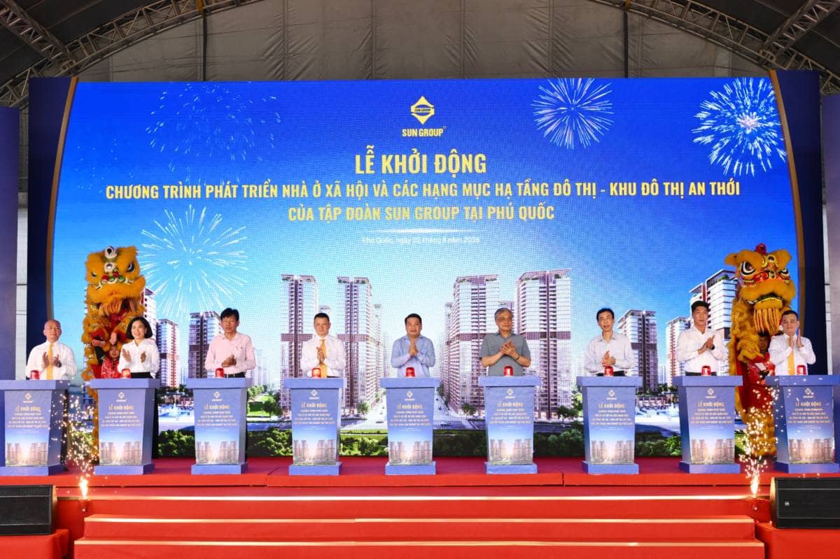 Sun Group đầu tư 40.000 tỷ đồng xây gần 50.000 căn nhà ở xã hội, nhà ở cho thuê "tiêu chuẩn Singapore" tại Phú Quốc