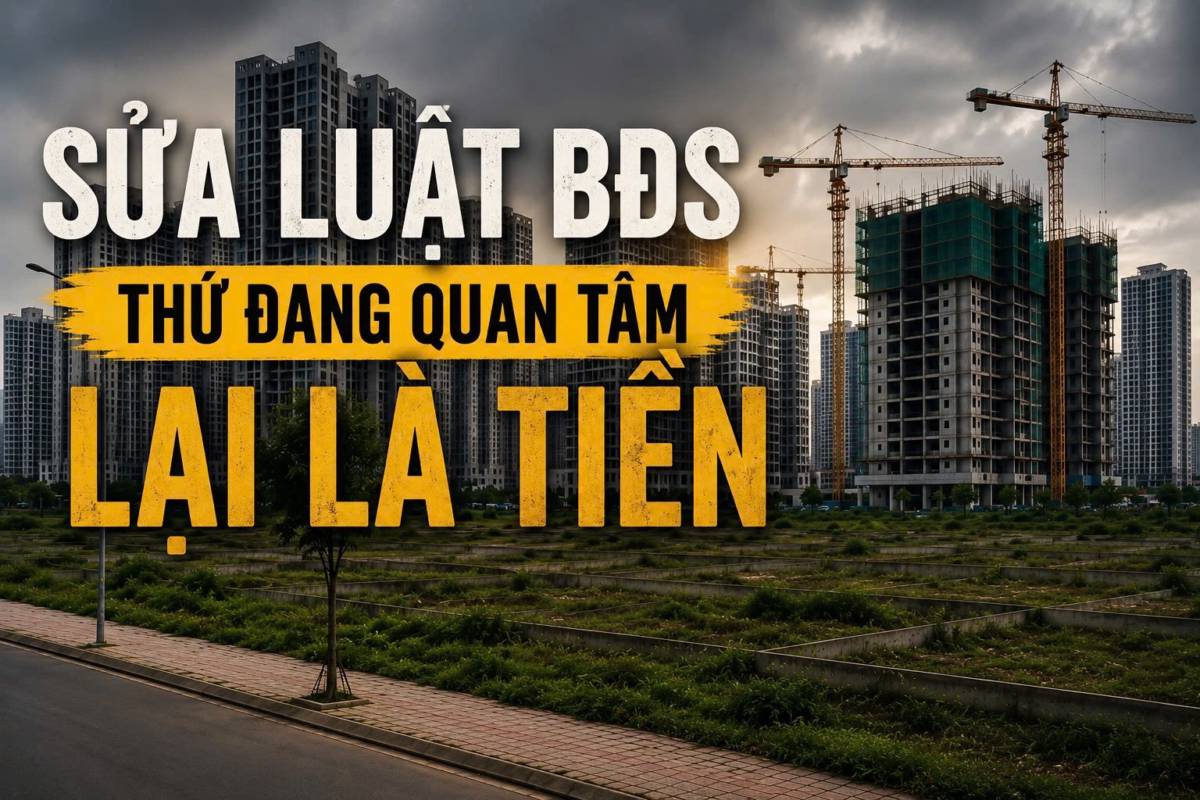 Sửa luật bất động sản, nhưng thứ đáng quan tâm lại là tiền