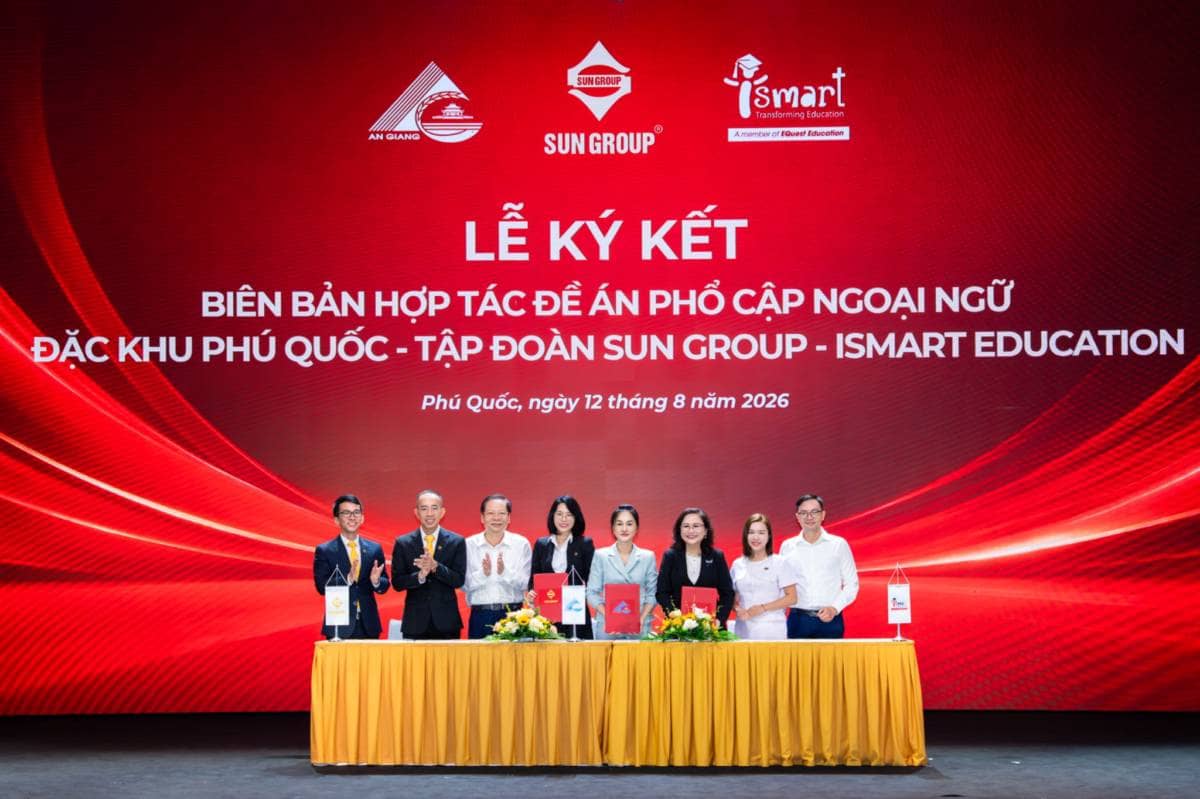 Phú Quốc hợp tác với Sun Group và các đơn vị giáo dục, phổ cập tiếng Anh trước APEC 2027