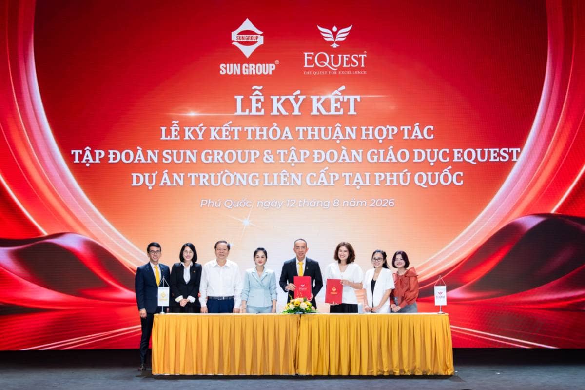 Sun Group hợp tác cùng EQuest phát triển trường liên cấp với công suất 2.500 học sinh tại Phú Quốc