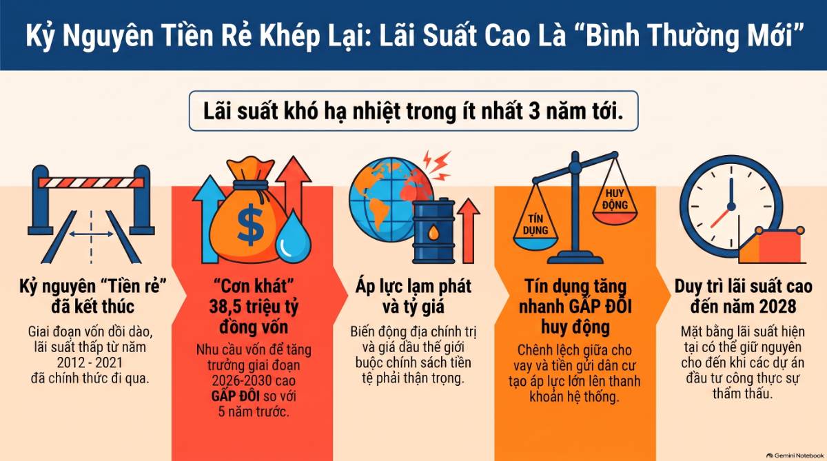 Kỷ nguyên tiền rẻ khép lại: Lãi suất thấp khó quay lại trong vài năm tới