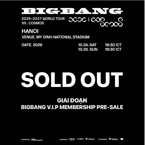 Cuộc chiến săn vé BIGBANG World Tour nóng hơn bao giờ hết: Sold out trong 2 tiếng, fan dồn sự chú ý vào đặc quyền VPBank Mastercard