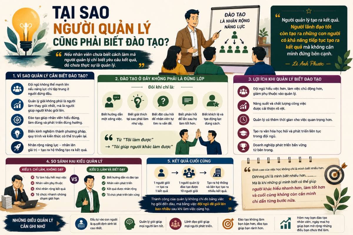 Tại sao người quản lý cũng phải biết đào tạo?