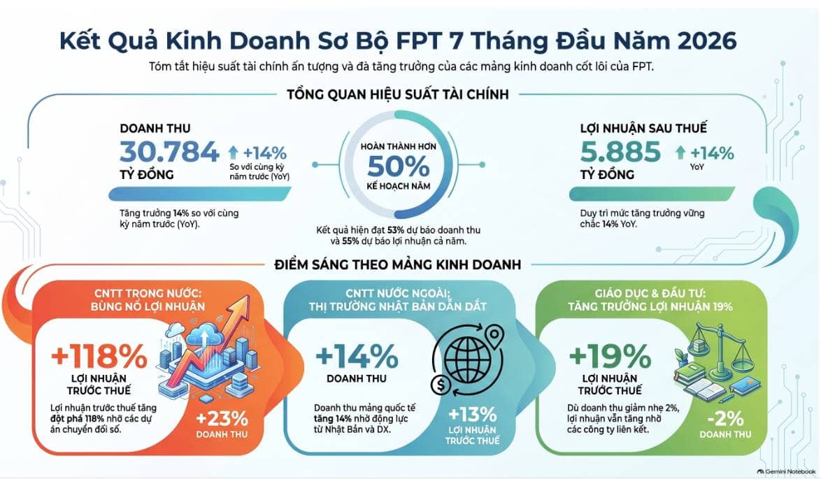 FPT - KQKD sơ bộ 7T 2026
