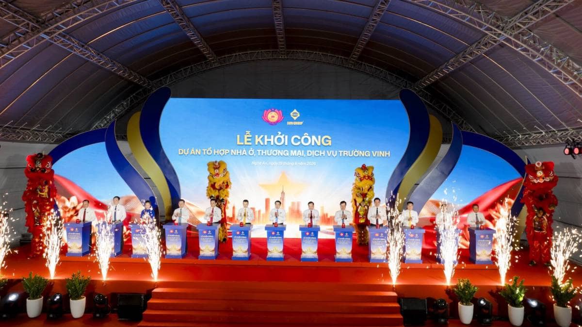 Sun Group khởi công tổ hợp nhà ở, thương mại dịch vụ Trường Vinh tại trung tâm Nghệ An