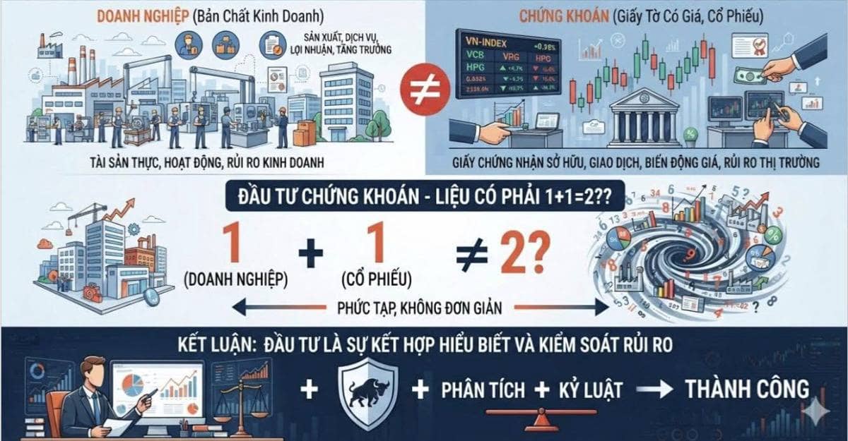 "Chứng khoán và doanh nghiệp là hai khái niệm hoàn toàn khác nhau"