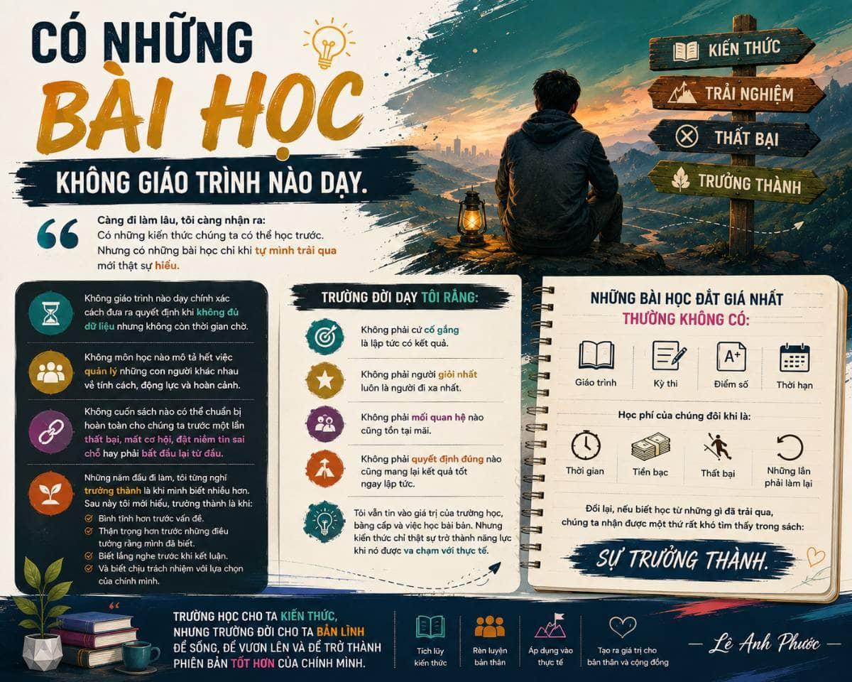 Có những bài học không giáo trình nào dạy