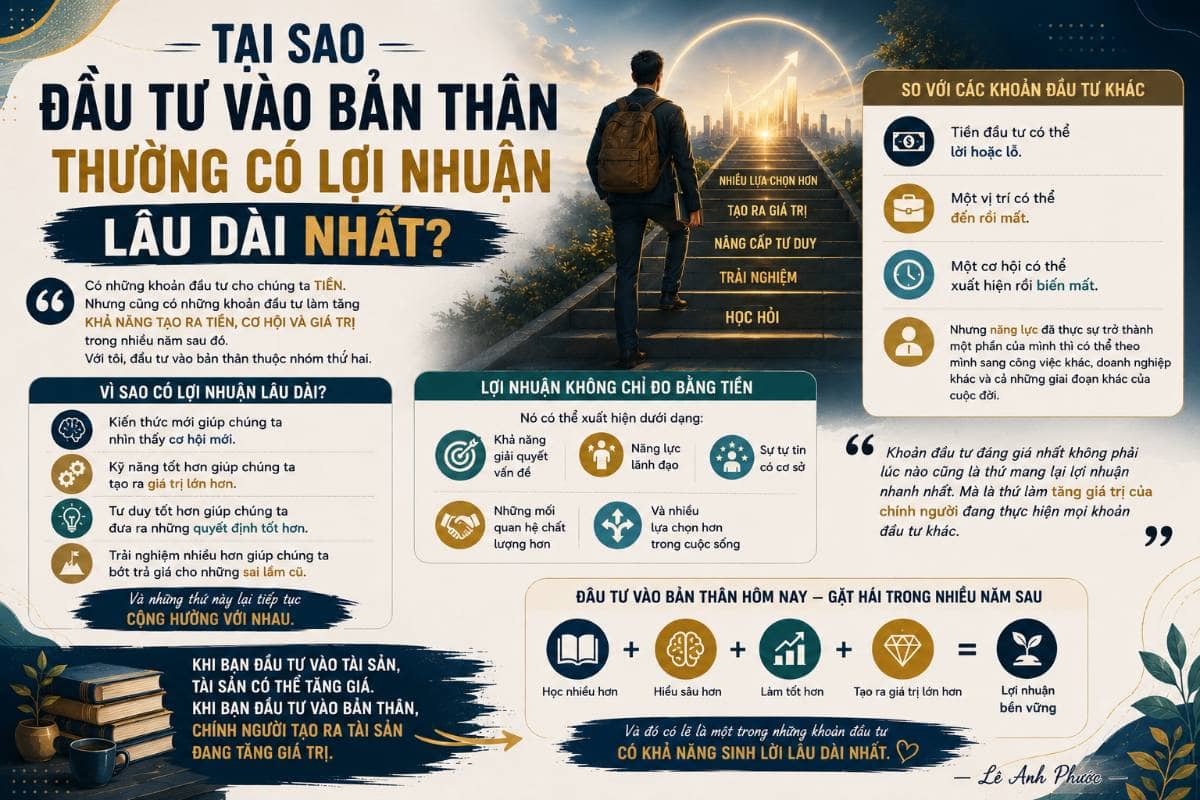 Tại sao đầu tư vào bản thân thường có lợi nhuận lâu dài nhất?