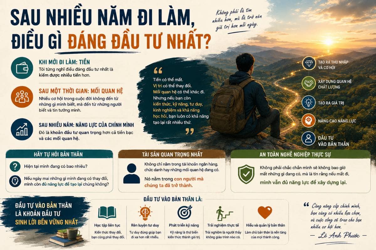 Sau nhiều năm đi làm, điều gì đáng đầu tư nhất?