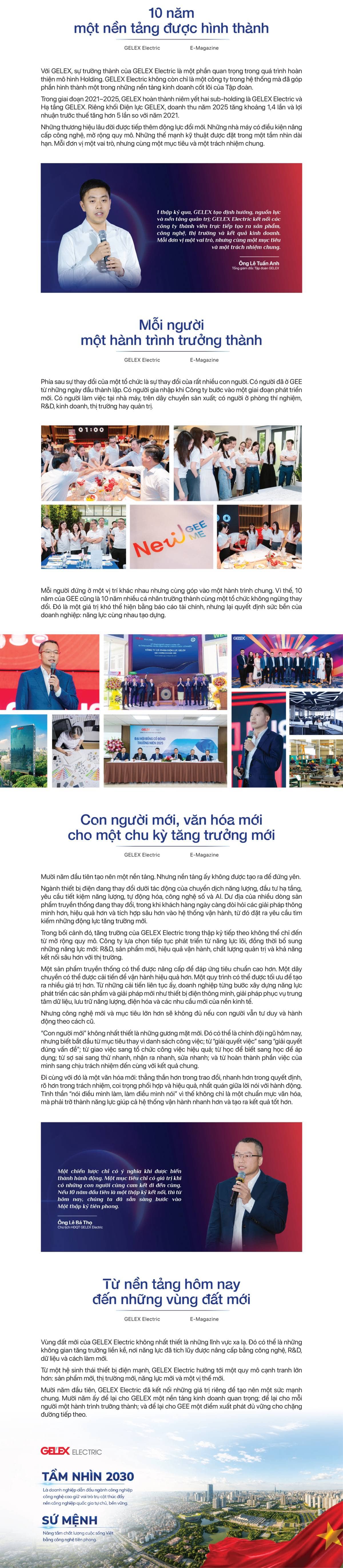 GELEX Electric: 10 năm tạo sức mạnh cộng hưởng