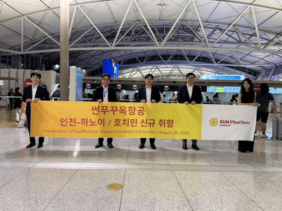 Sun PhuQuoc Airways khai trương hai đường bay thẳng Hà Nội - Seoul và TP.HCM - Seoul