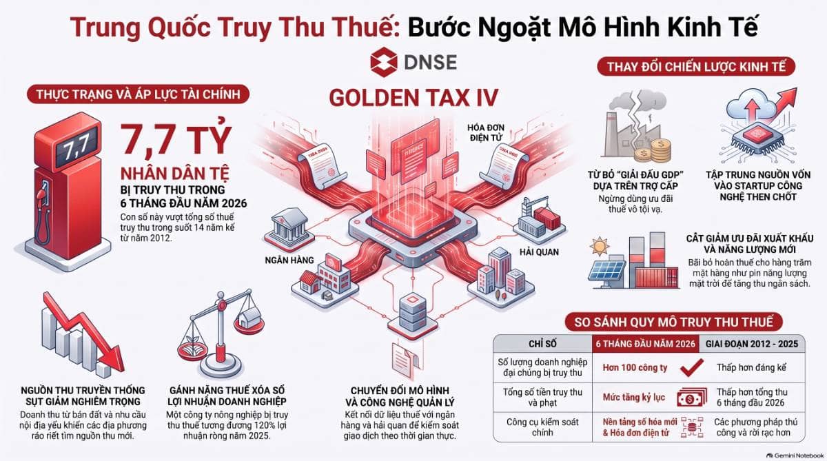 Trung Quốc siết truy thu thuế: khi mô hình tăng trưởng bằng ưu đãi địa phương dần khép lại