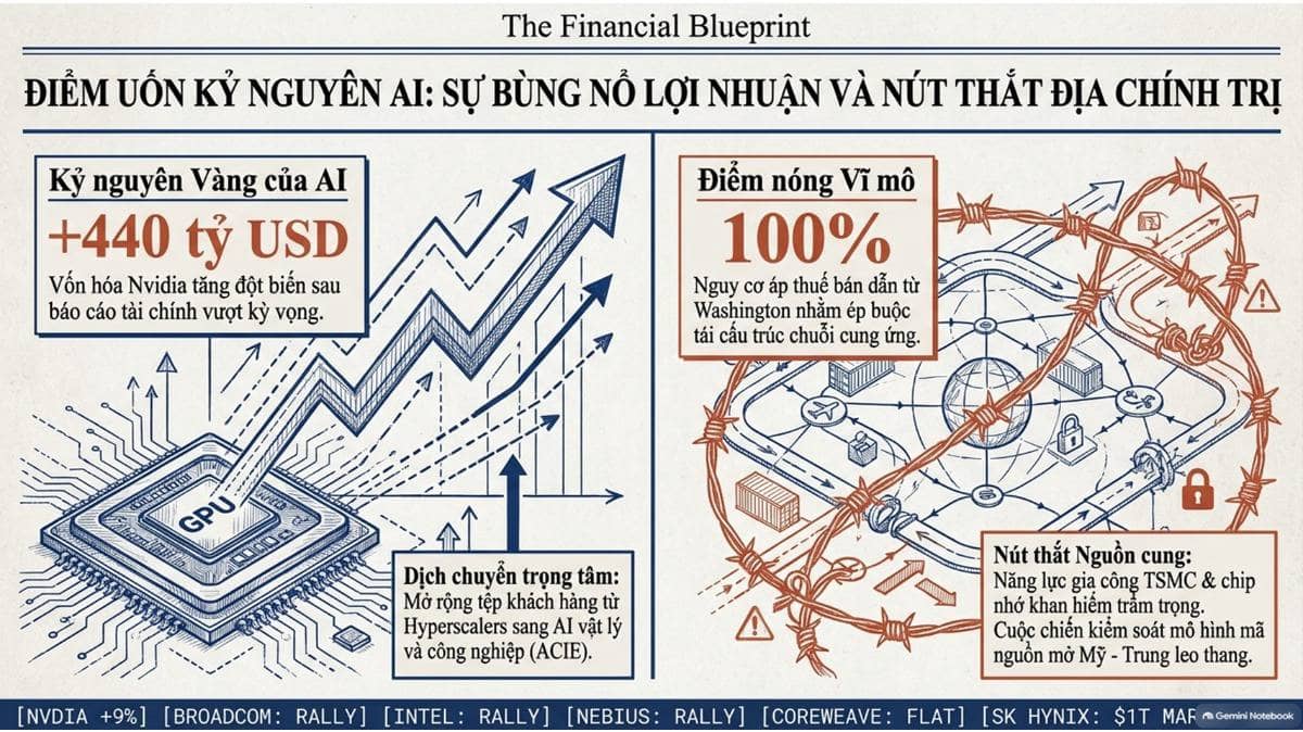 Tóm tắt diễn biến ngành bán dẫn và chuỗi giá trị AI toàn cầu:. Sự bùng nổ của hạ tầng trí tuệ nhân tạo  ...