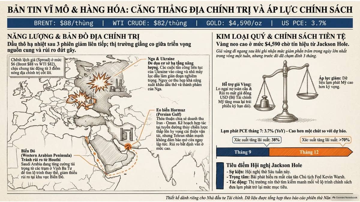 Thị trường hàng hóa ngày thứ Năm ghi nhận sự bình ổn của giá dầu thô sau chuỗi phiên giảm liên tiếp,  ...