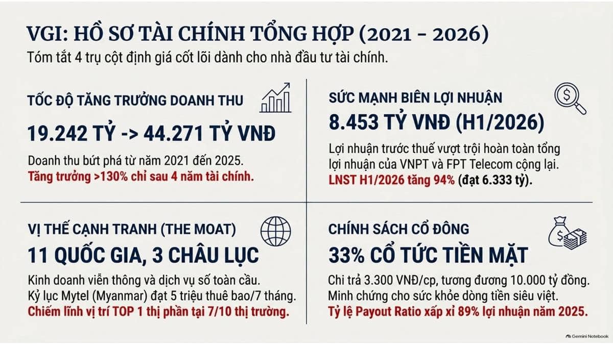 Tóm tắt kết quả kinh doanh vượt trội và kế hoạch chi trả cổ tức kỷ lục của Viettel Global (VGI)