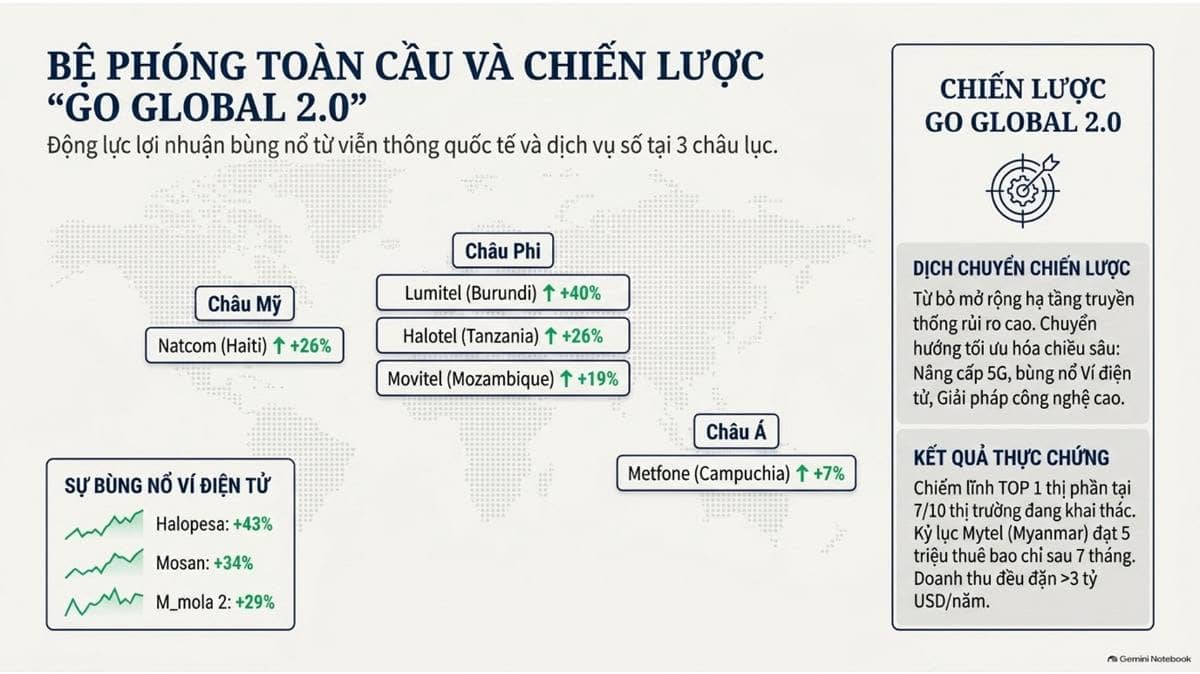 Tóm tắt kết quả kinh doanh vượt trội và kế hoạch chi trả cổ tức kỷ lục của Viettel Global (VGI)