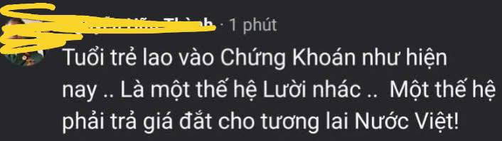 Tuổi trẻ lao vào chứng khoán là một thế hệ lười nhác và tương lai việt nam sẽ phải trả giá ?