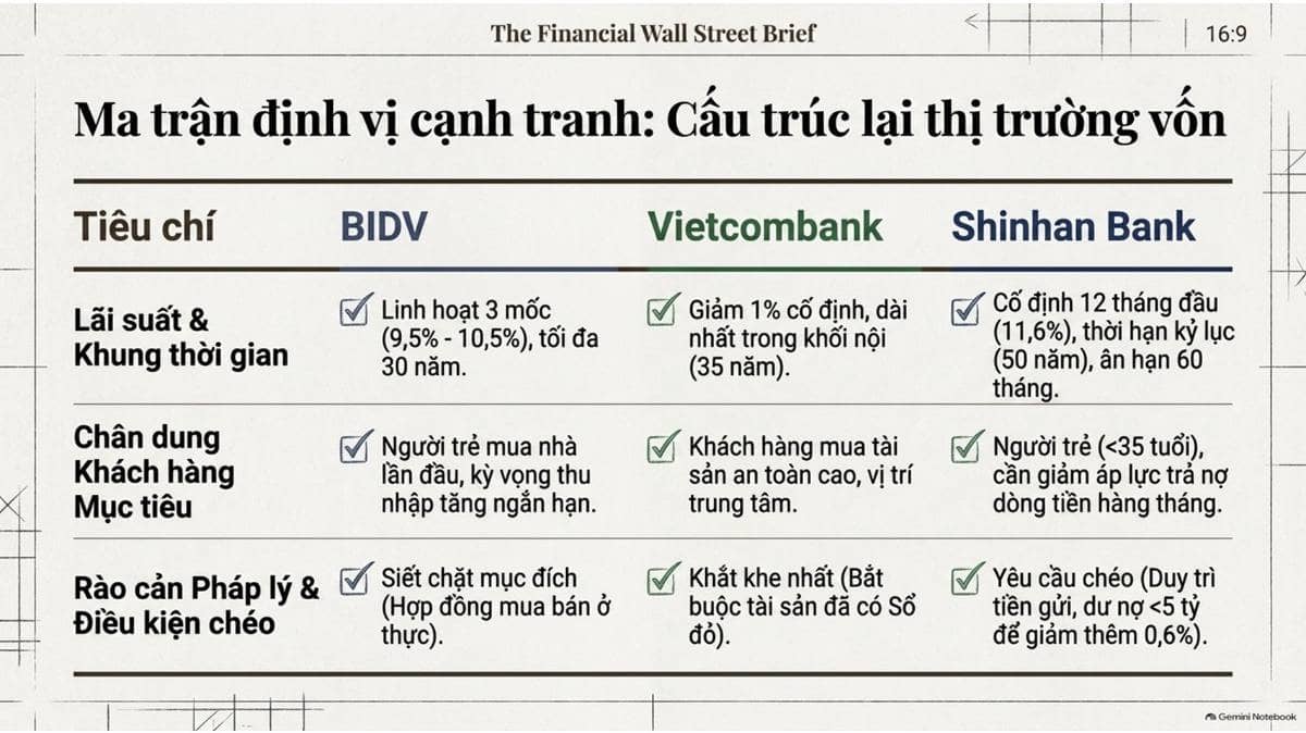 Tóm tắt các gói tín dụng ưu đãi mua nhà từ BIDV và Vietcombank:. Hai ngân hàng thương mại nhà nước lớn  ...