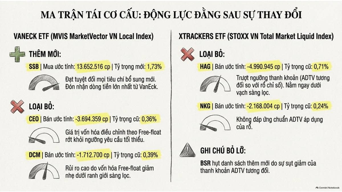 Dự báo thông tin kỳ tái cơ cấu danh mục quý 3/2026 của 2 quỹ ETF ngoại lớn nhất tại thị trường chứng khoán Việt Nam 