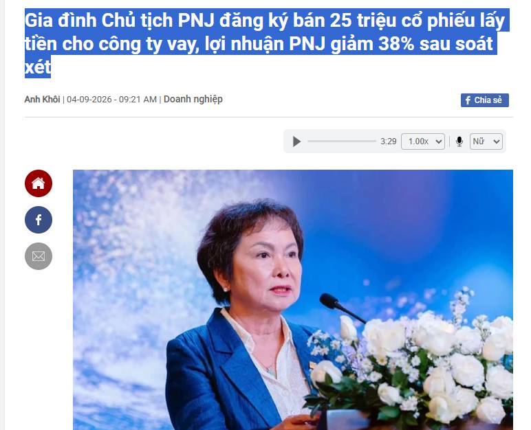 Bí ẩn thương vụ 1000 tỷ của gia đình lãnh đạo PNJ