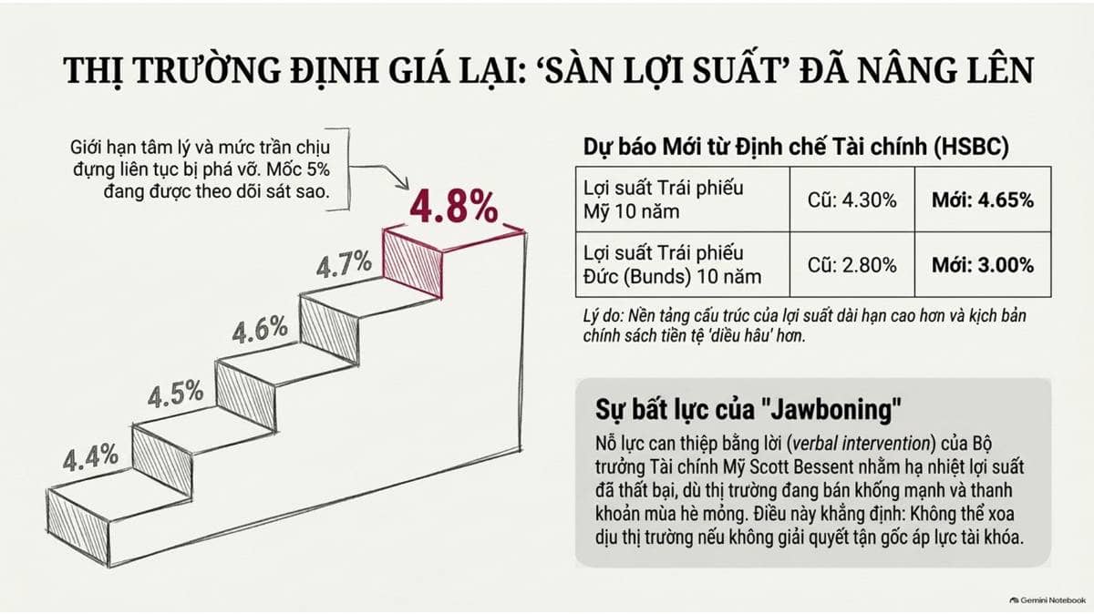 Ngưỡng 4,8% lợi suất trái phiếu Mỹ: "Điểm gãy" nguy hiểm của thị trường tài chính?