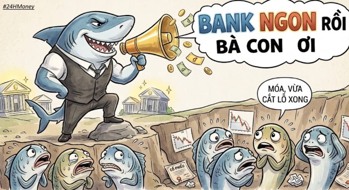 Vừa cắt lỗ bank xong thì lại thấy các chuyên gia hô ngân hàng hấp dẫn...