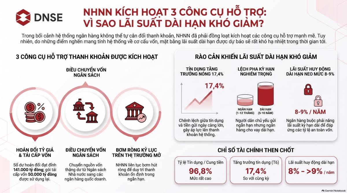 NHNN bơm thêm thanh khoản: Lãi suất có thể lập đỉnh, nhưng khó giảm sâu