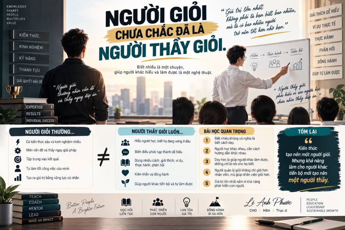 Người giỏi chưa chắc đã là người thầy giỏi