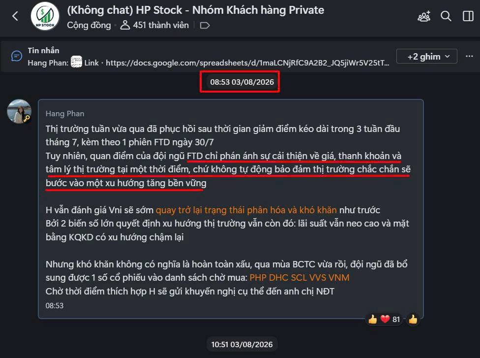 Theo góc nhìn của H, cần có 1 cái nhìn khác về FTD – Bùng nổ theo đà. Trong 1 môi trường lãi suất cao,  ...
