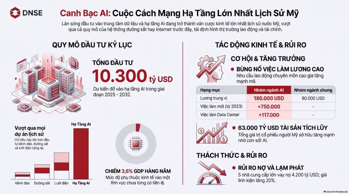 Mỹ đặt cược 10.300 tỷ usd vào AI: Động lực tăng trưởng mới hay rủi ro tài chính lớn?