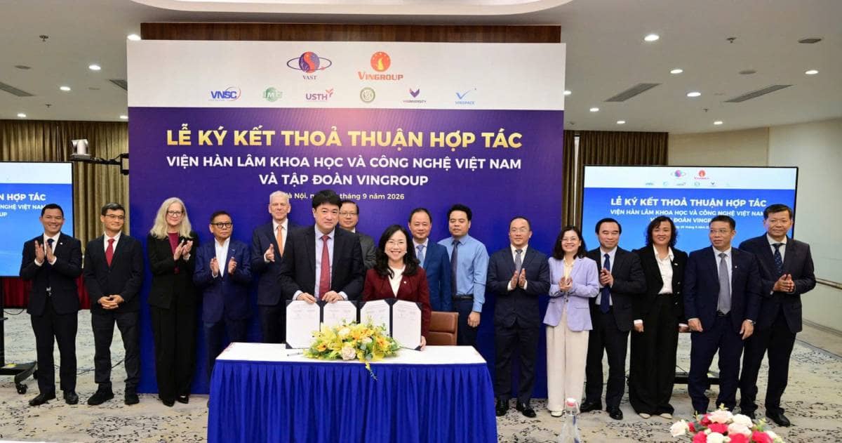 Vingroup và Viện Hàn lâm Khoa học và Công nghệ Việt Nam hợp tác phát triển công nghệ mũi nhọn