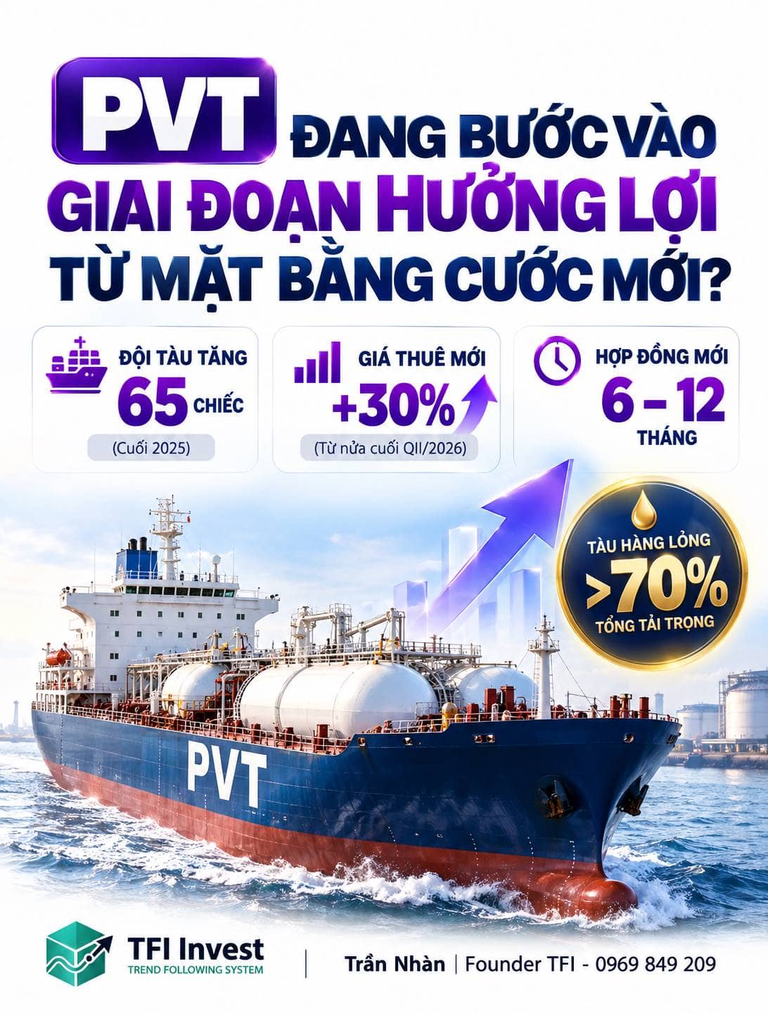 PVT đang bước vào giai đoạn hưởng lợi từ mặt bằng cước mới?
