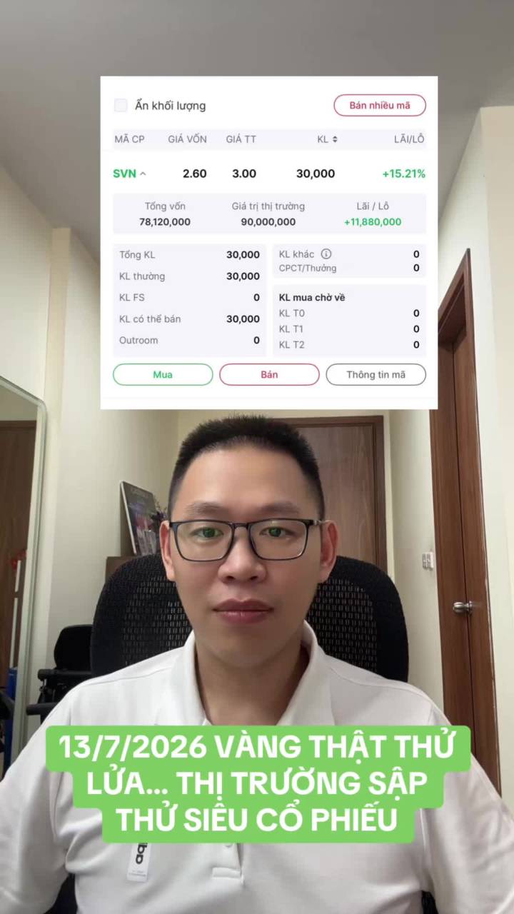 Vàng thật thử lửa ... Thị trường sập thử siêu cổ phiếu