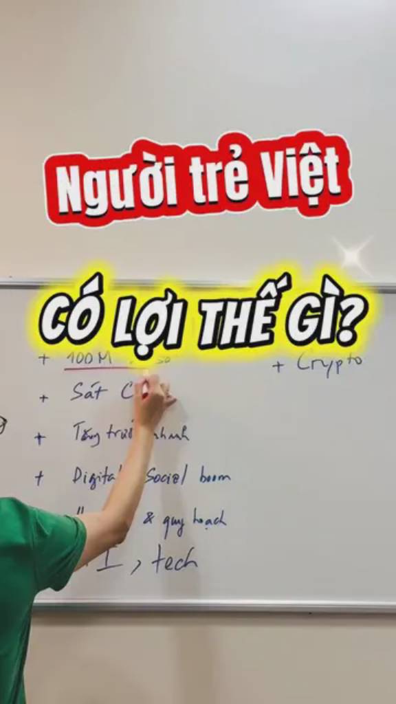 Người trẻ Việt Nam không thiếu cơ hội 🇻🇳 100 triệu dân, ở cạnh Trung Quốc và một nền kinh tế còn đang phát triển nhanh. Quan trọng là bạn biết tận dụng đòn bẩy nào.