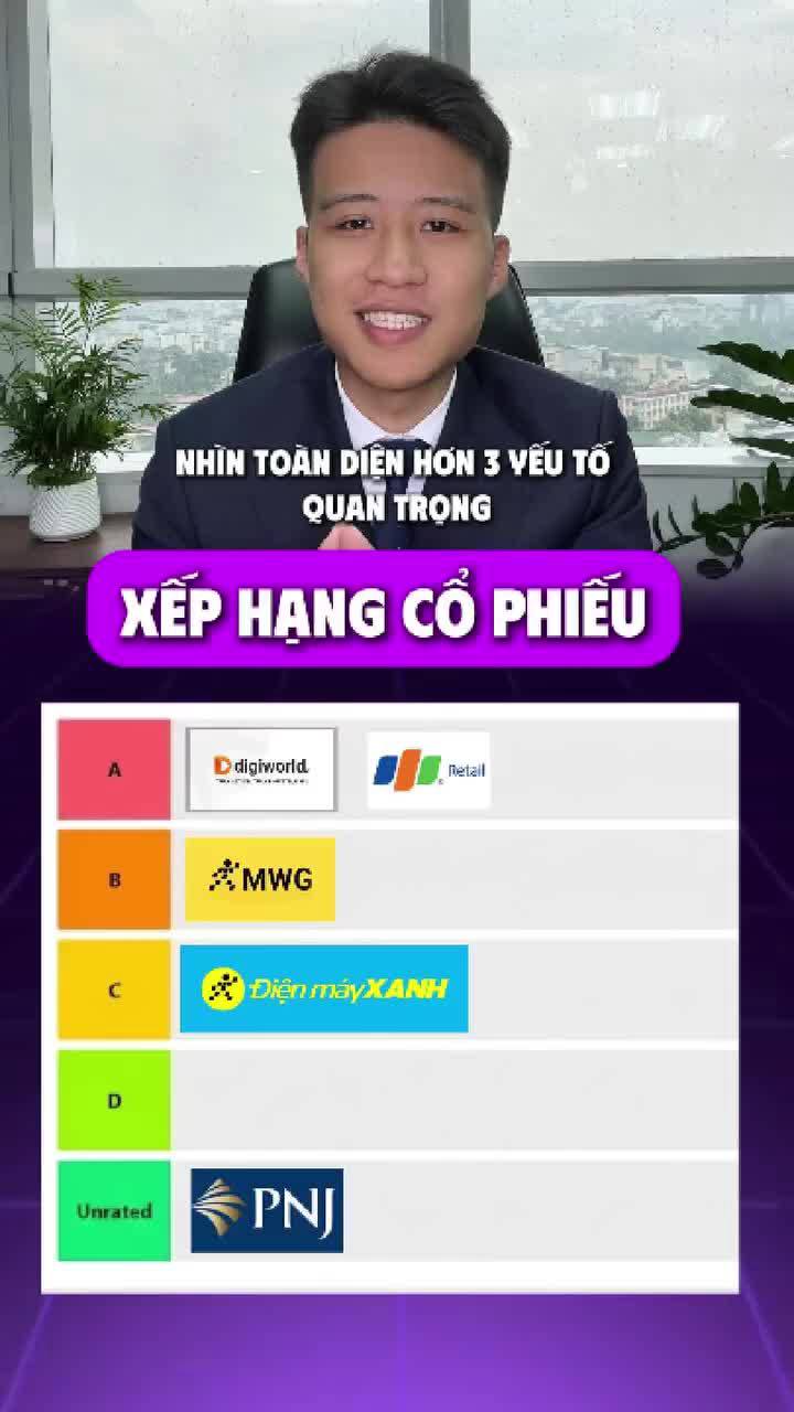 Xếp hạng nội tại tăng trưởng lợi nhuận của cổ phiếu trong nhóm VN30