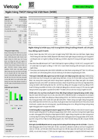 MSB: Báo cáo cập nhật 13/10/2026