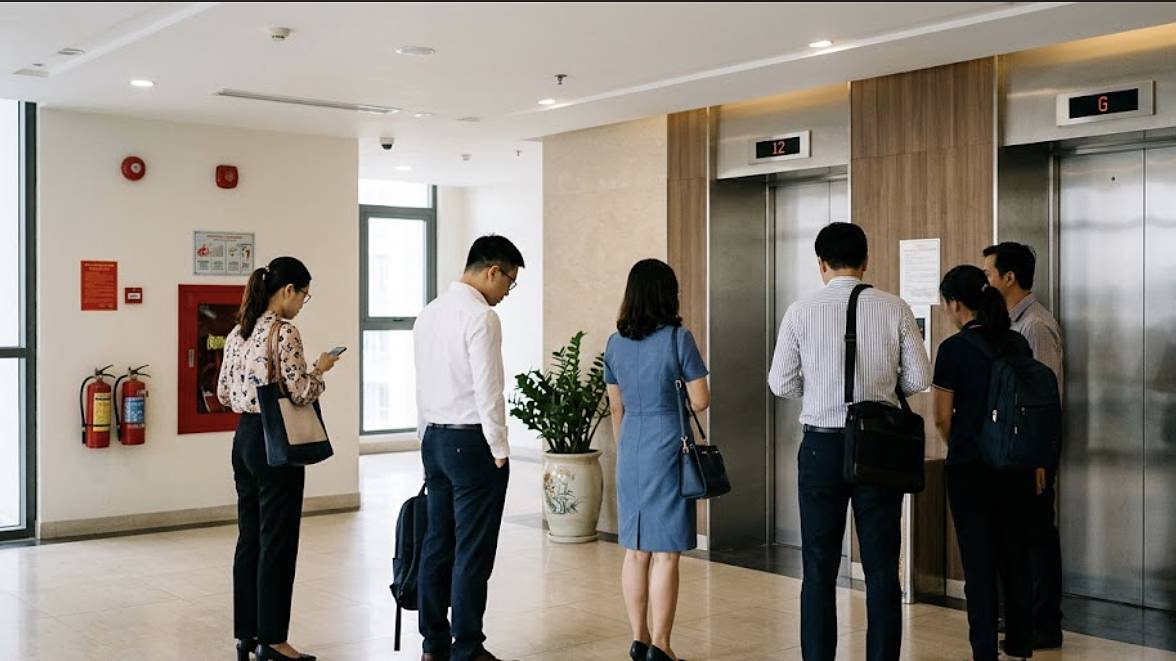Thói quen khó lý giải của dân chung cư trong thang máy