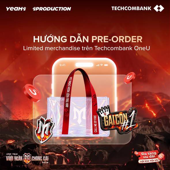 Hướng dẫn Pre-order limited merchandise trên Techcombank OneU