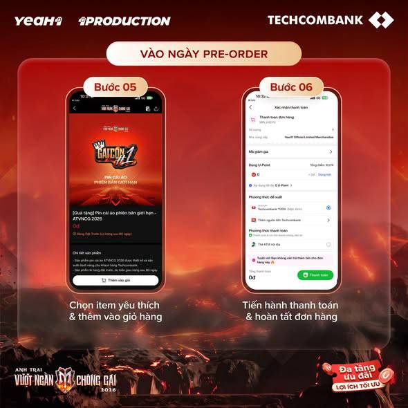 Hướng dẫn Pre-order limited merchandise trên Techcombank OneU