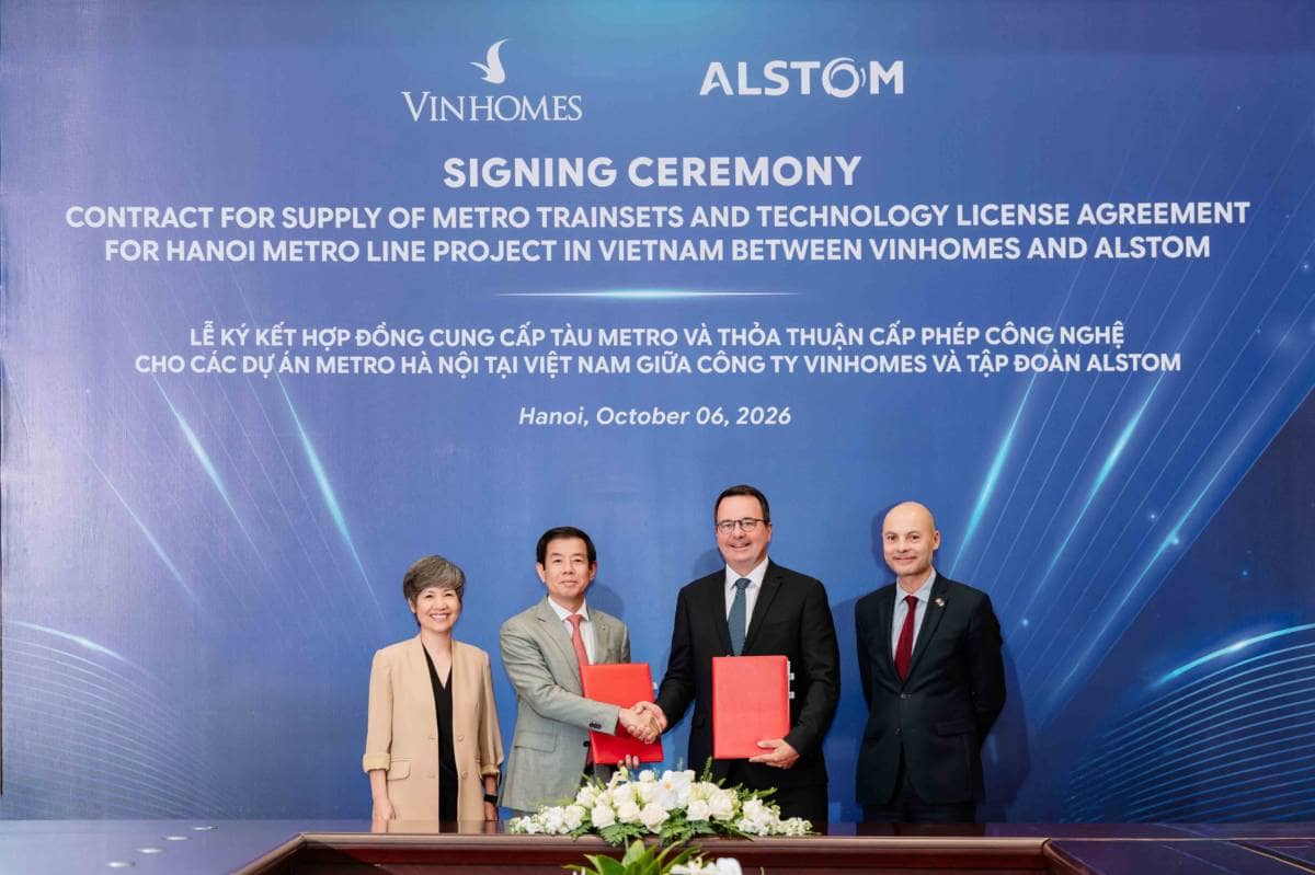 Vingroup và Alstom hợp tác công nghệ để phát triển tuyến đường sắt đô thị Hà Nội thế hệ mới